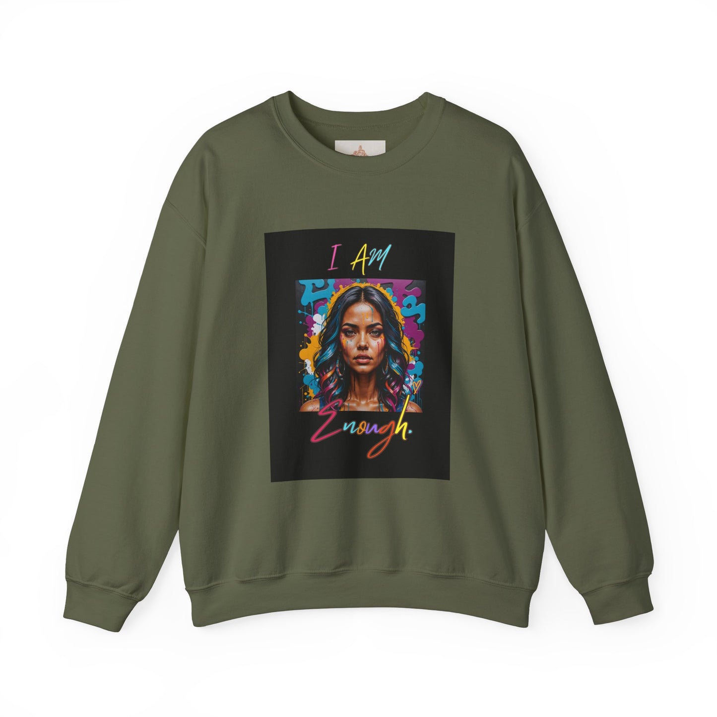 "Mi hermosa reina" 'I Am Enough' -Unisex Crewneck Sweatshirt