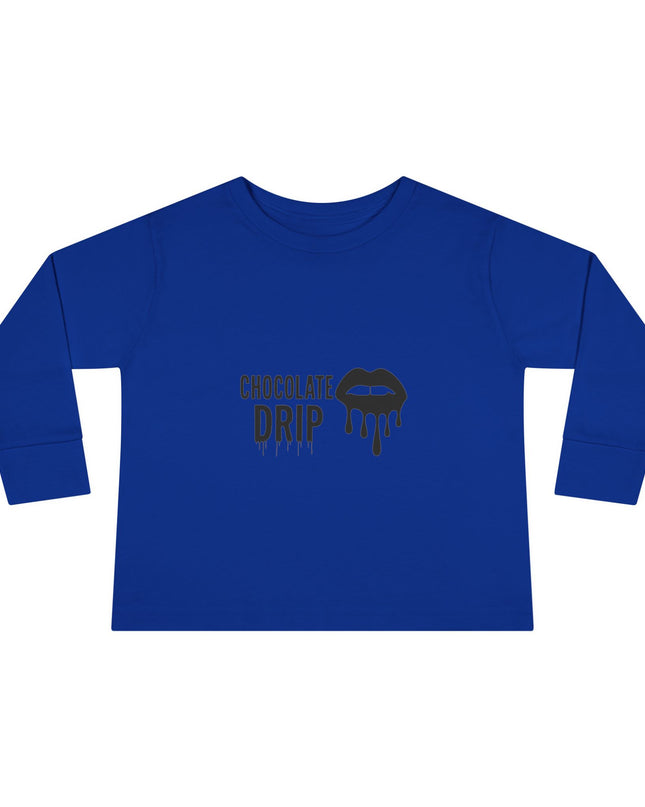 Toddler Long Sleeve Tee — "Chocolate Drip" Lip Graphic