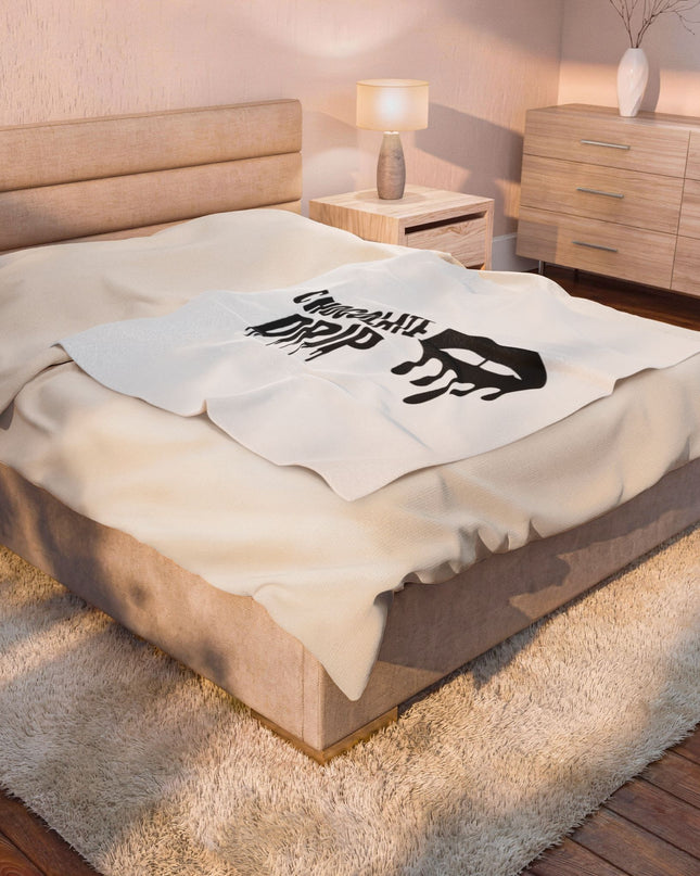 Chocolate Drip Plush Blanket