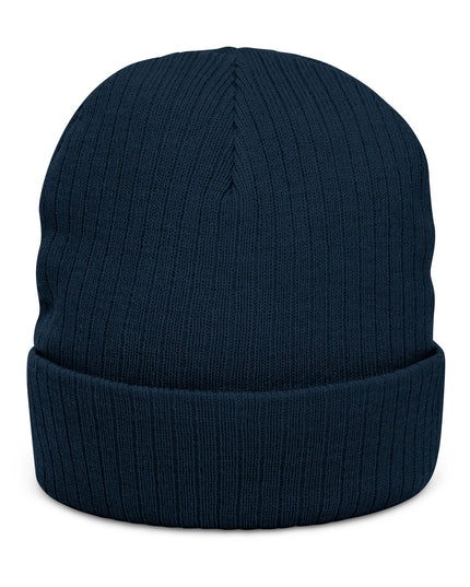Chocolate Drip Ribbed Knit Beanie