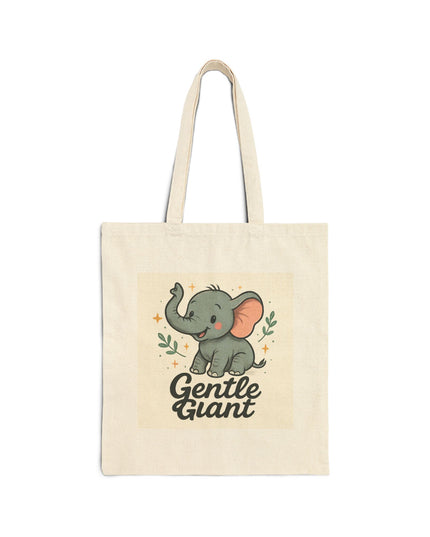 Gentle Giant Elephant Cotton Tote Bag