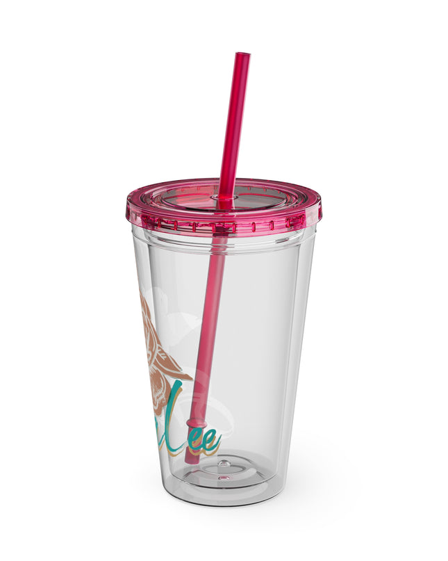 SheaLeeTumbler with Straw- Customizeable