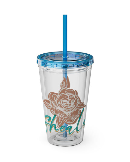 SheaLeeTumbler with Straw- Customizeable