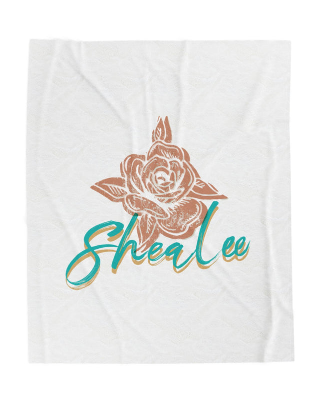 Custom Velveteen Plush Blanket with Floral Design for Cozy Living