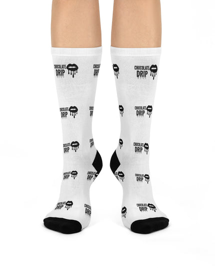Chocolate Drip Cushioned Crew Socks