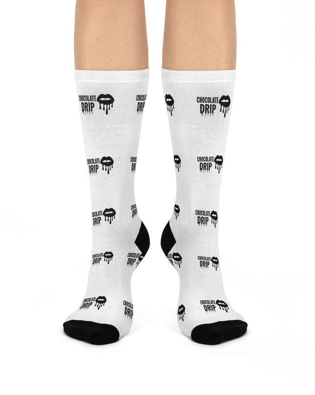 Chocolate Drip Cushioned Crew Socks