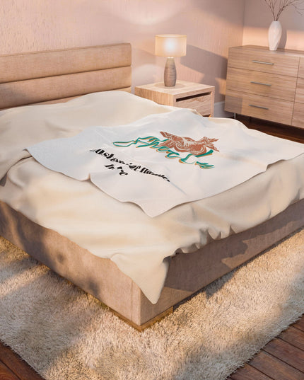 Personalized Velveteen Plush Blanket Customizeable