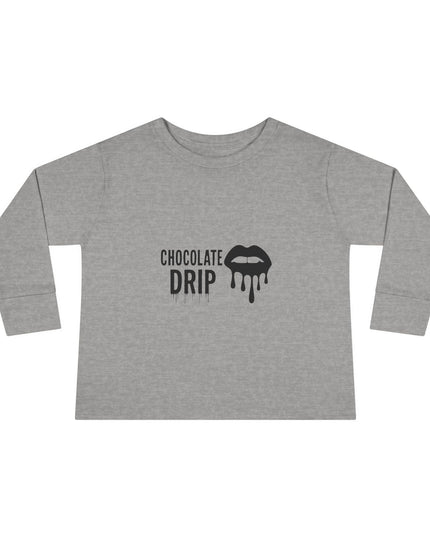 Toddler Long Sleeve Tee — "Chocolate Drip" Lip Graphic
