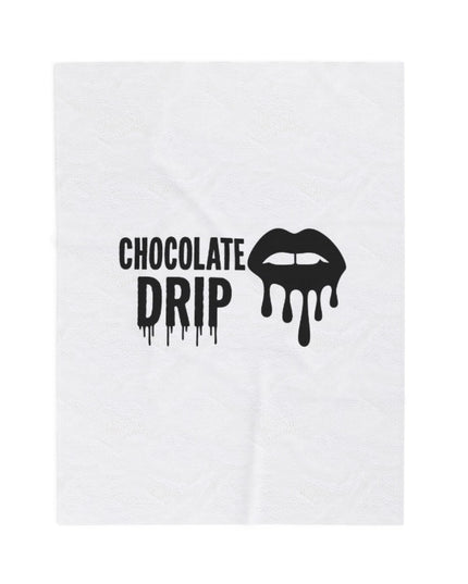 Chocolate Drip Velveteen Plush Blanket/Throw