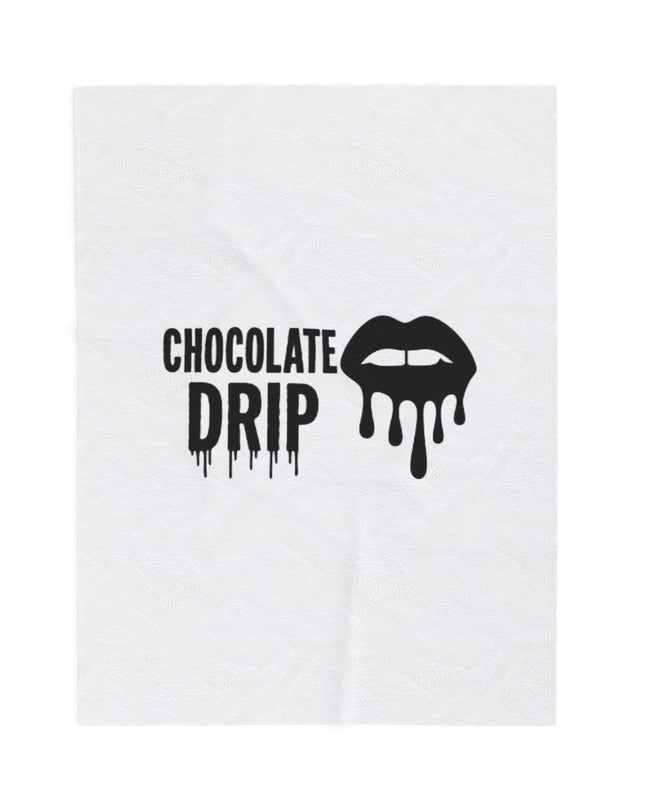 Chocolate Drip Velveteen Plush Blanket/Throw