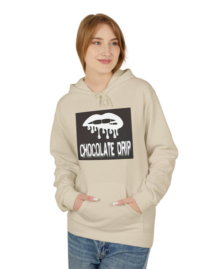 Chocolate Drip Hoodie — Retro Dripping Lip Graphic Sweatshirt