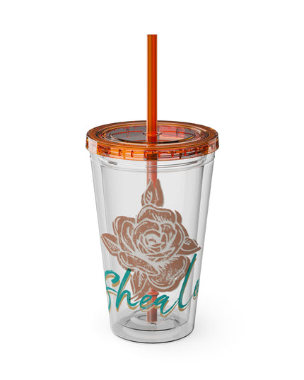 SheaLeeTumbler with Straw- Customizeable