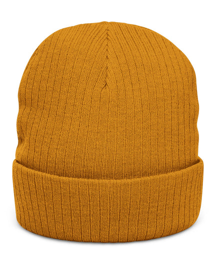 Chocolate Drip Ribbed Knit Beanie
