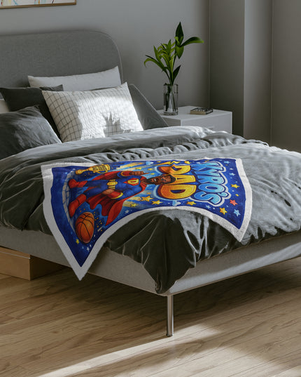 Dad Superhero Personalized Blanket