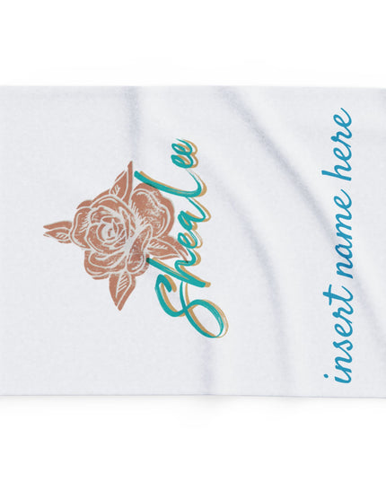 Personalized Rose Name Fleece Blanket — "Shealee" Custom Cozy Throw