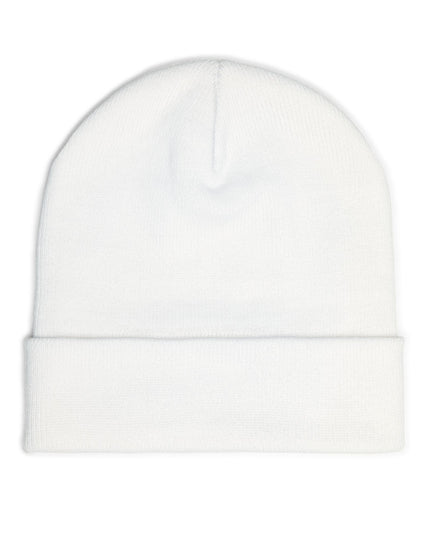 Embroidered Chocolate Drip Knit Beanie
