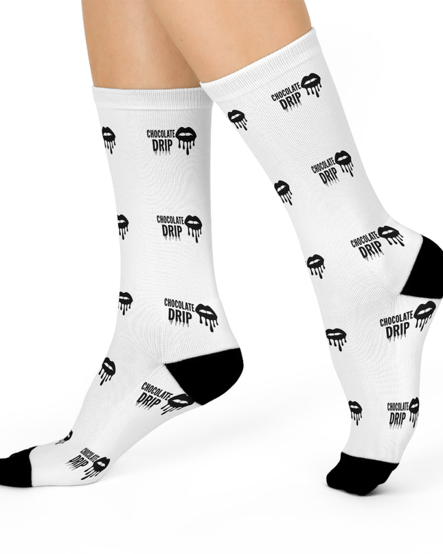 Chocolate Drip Cushioned Crew Socks