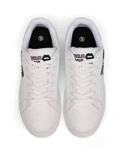 Men's Low-Top Leather Sneakers — Chocolate Drip Graphic Casual Shoes