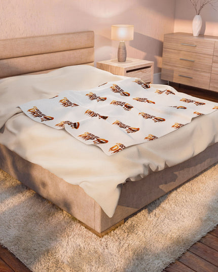 Velveteen Plush Blanket — 'Chocolate Drip' Cozy Dessert Pattern Throw