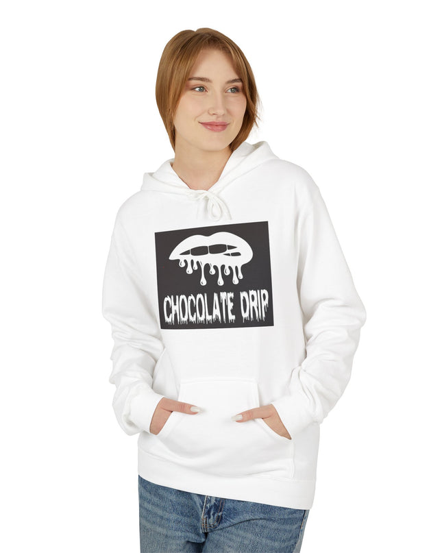 Chocolate Drip Hoodie — Retro Dripping Lip Graphic Sweatshirt