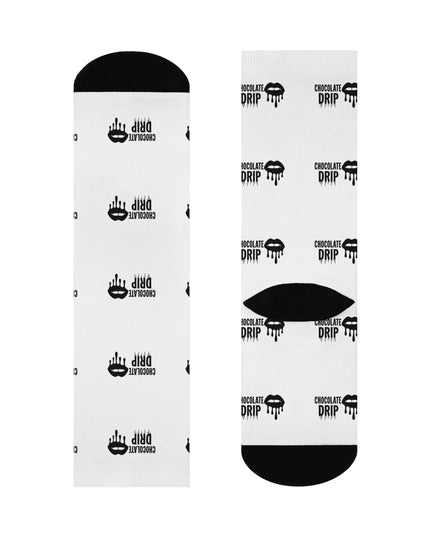 Chocolate Drip Cushioned Crew Socks