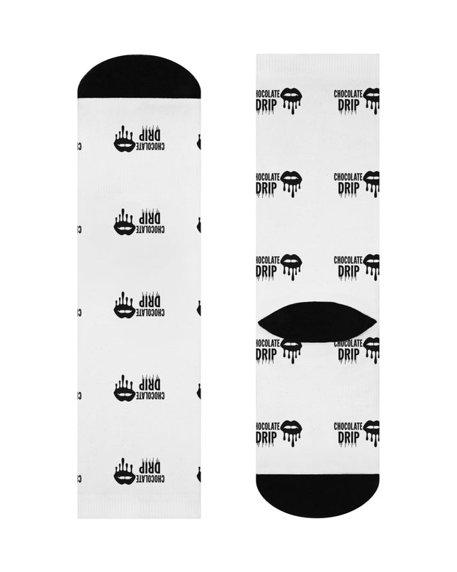 Chocolate Drip Cushioned Crew Socks