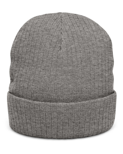 Chocolate Drip Ribbed Knit Beanie