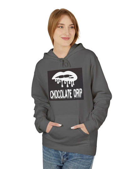 Chocolate Drip Hoodie — Retro Dripping Lip Graphic Sweatshirt