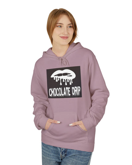 Chocolate Drip Hoodie — Retro Dripping Lip Graphic Sweatshirt