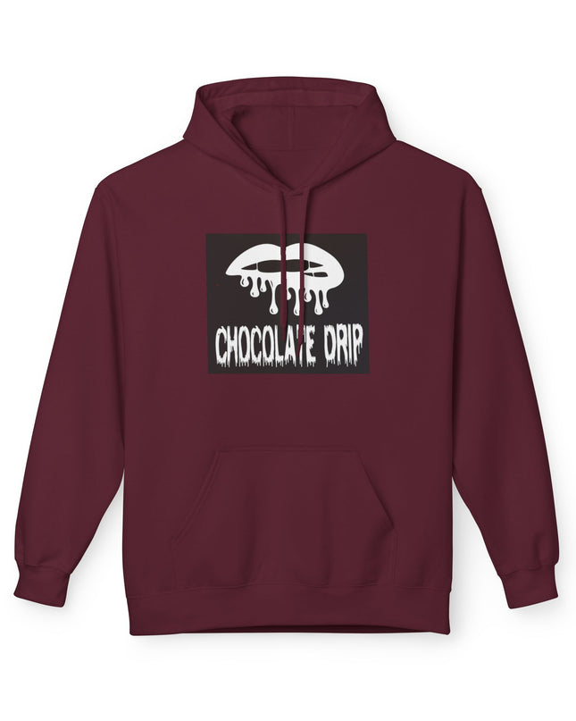 Chocolate Drip Hoodie — Retro Dripping Lip Graphic Sweatshirt