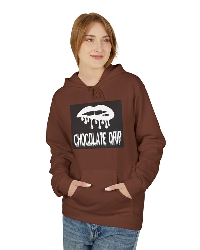 Chocolate Drip Hoodie — Retro Dripping Lip Graphic Sweatshirt