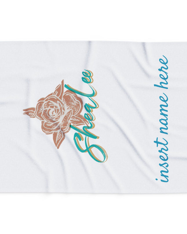 Personalized Rose Name Fleece Blanket — "Shealee" Custom Cozy Throw
