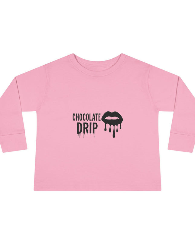 Toddler Long Sleeve Tee — "Chocolate Drip" Lip Graphic