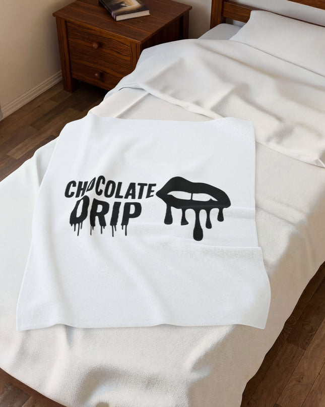 Chocolate Drip Plush Blanket