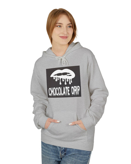 Chocolate Drip Hoodie — Retro Dripping Lip Graphic Sweatshirt