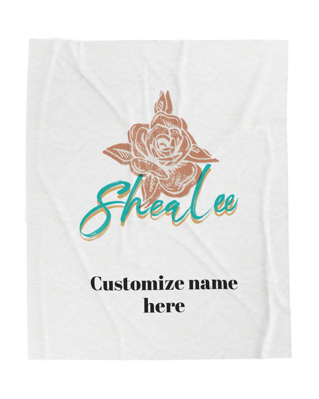 Personalized Velveteen Plush Blanket