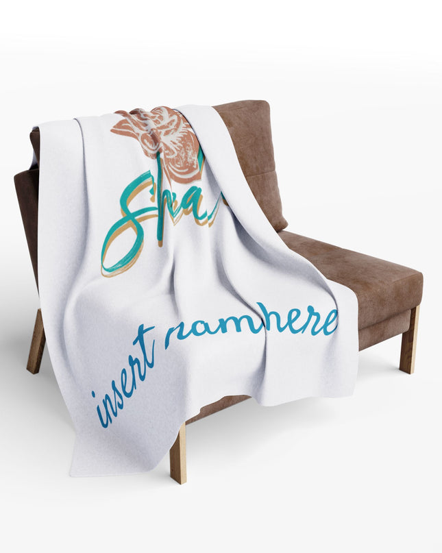 Personalized Rose Name Fleece Blanket — "Shealee" Custom Cozy Throw