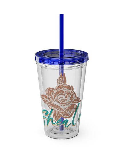 SheaLeeTumbler with Straw- Customizeable