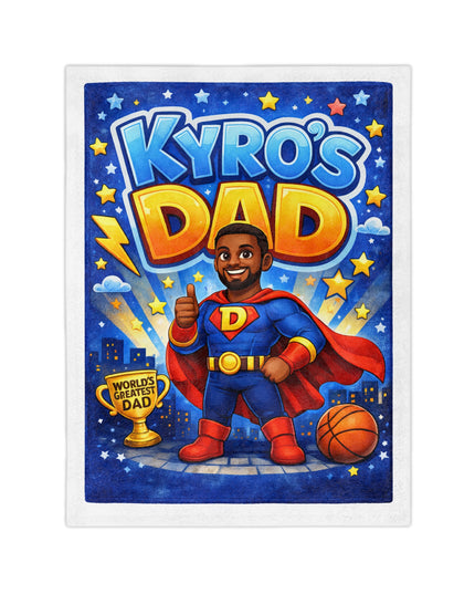 Dad Superhero Personalized Blanket