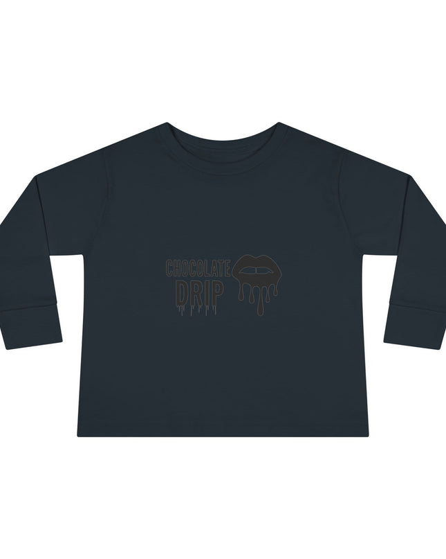 Toddler Long Sleeve Tee — "Chocolate Drip" Lip Graphic
