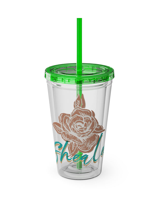 SheaLeeTumbler with Straw- Customizeable