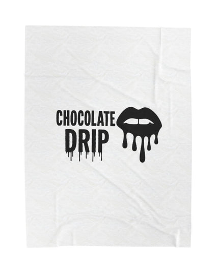 Chocolate Drip Velveteen Plush Blanket/Throw