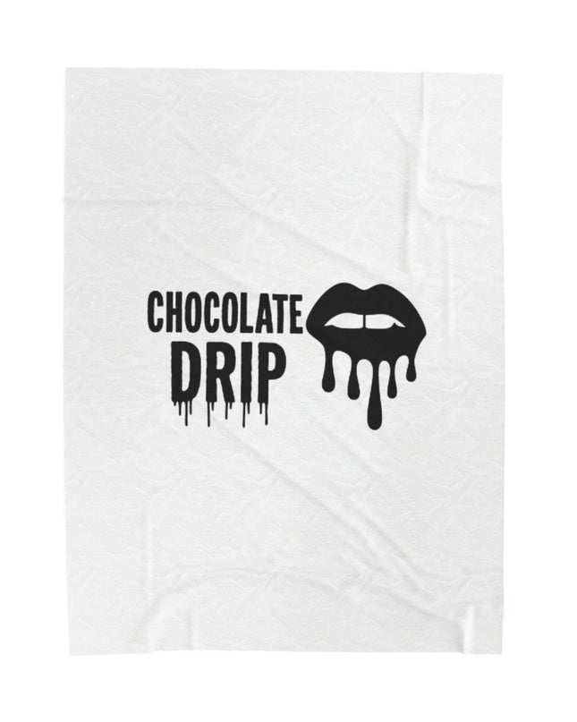 Chocolate Drip Velveteen Plush Blanket/Throw