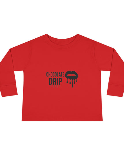 Toddler Long Sleeve Tee — "Chocolate Drip" Lip Graphic