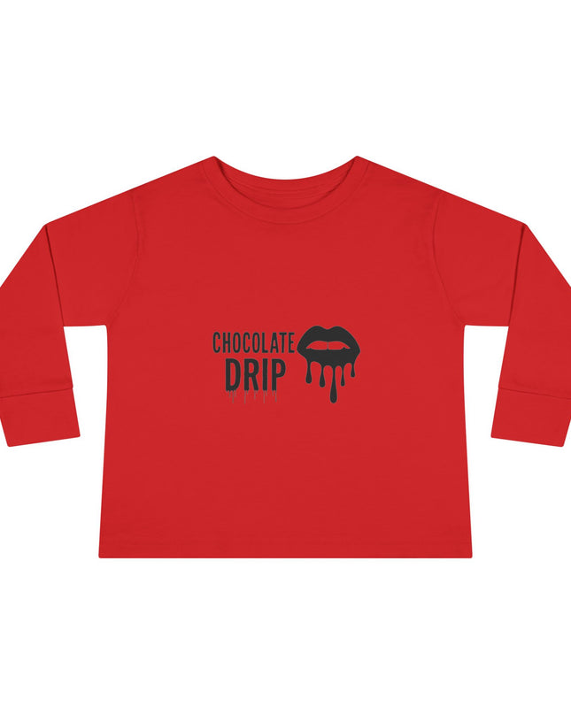 Toddler Long Sleeve Tee — "Chocolate Drip" Lip Graphic