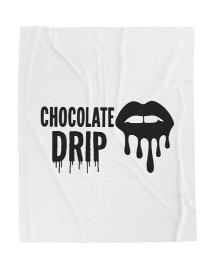 Chocolate Drip Plush Blanket