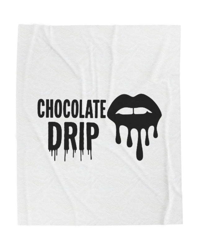 Chocolate Drip Plush Blanket
