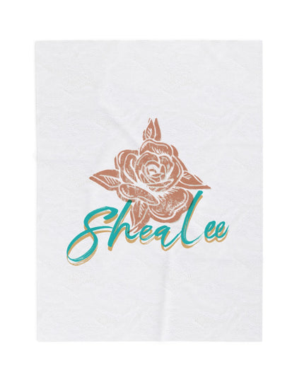 Custom Velveteen Plush Blanket with Floral Design for Cozy Living