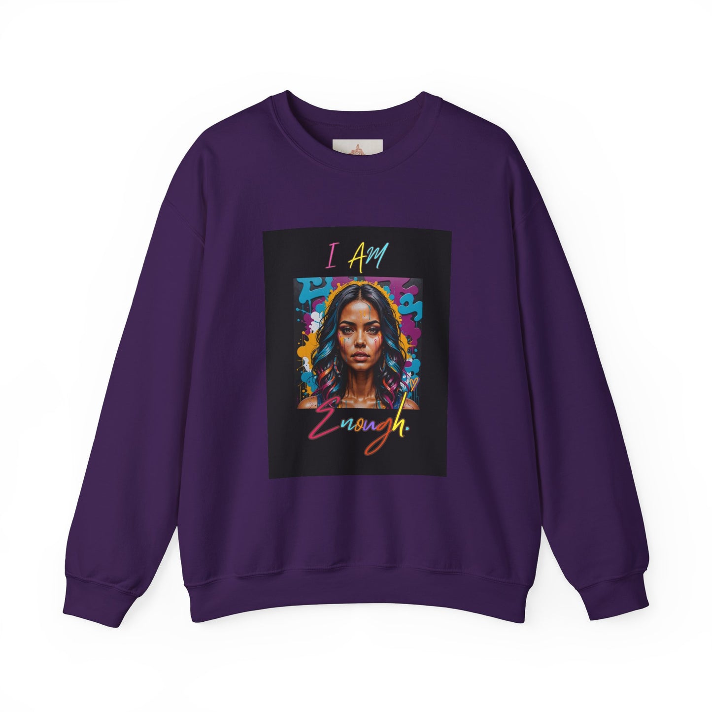 "Mi hermosa reina" 'I Am Enough' -Unisex Crewneck Sweatshirt