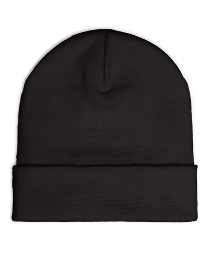 Embroidered Chocolate Drip Knit Beanie